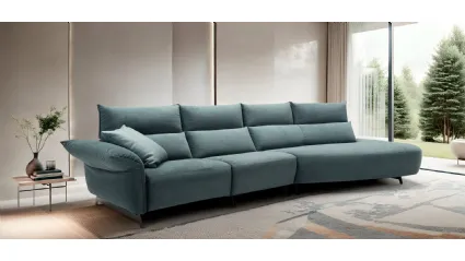 Relax sofa with Levi Light peninsula by Franco Ferri.