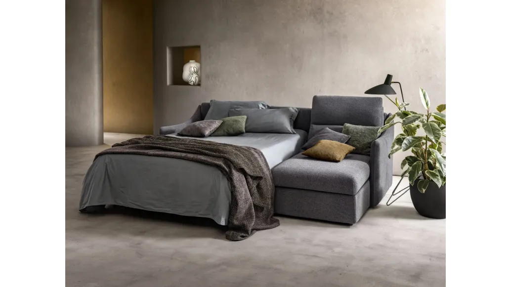 Sofa bed with peninsula Logan by Samoa