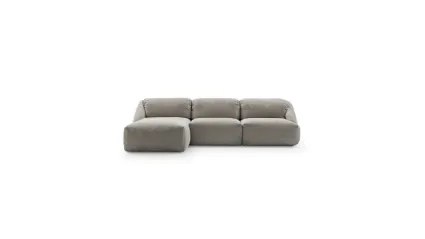 Fabric sofa with chaise Mellville by Ditre Italia.