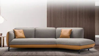 Linear sofa in Rock fabric by Franco Ferri