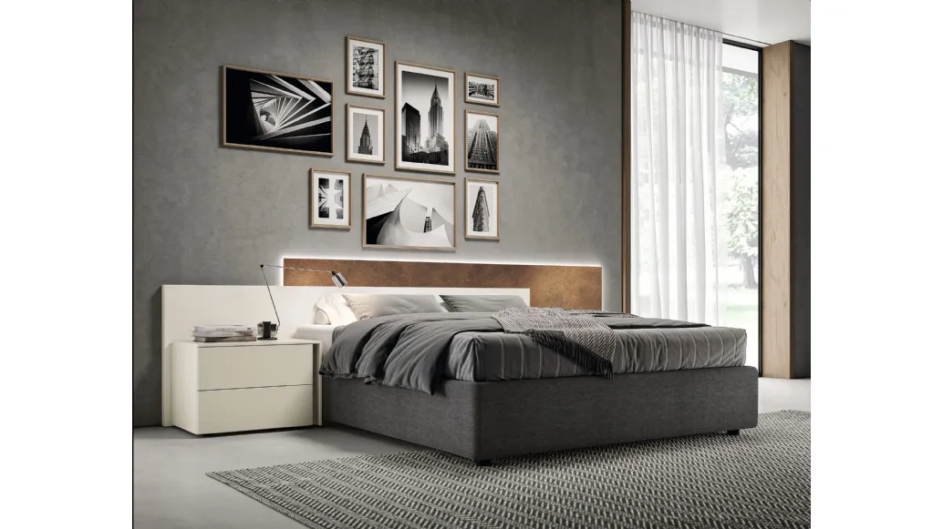 Bedside table Arc by Spagnol Mobili