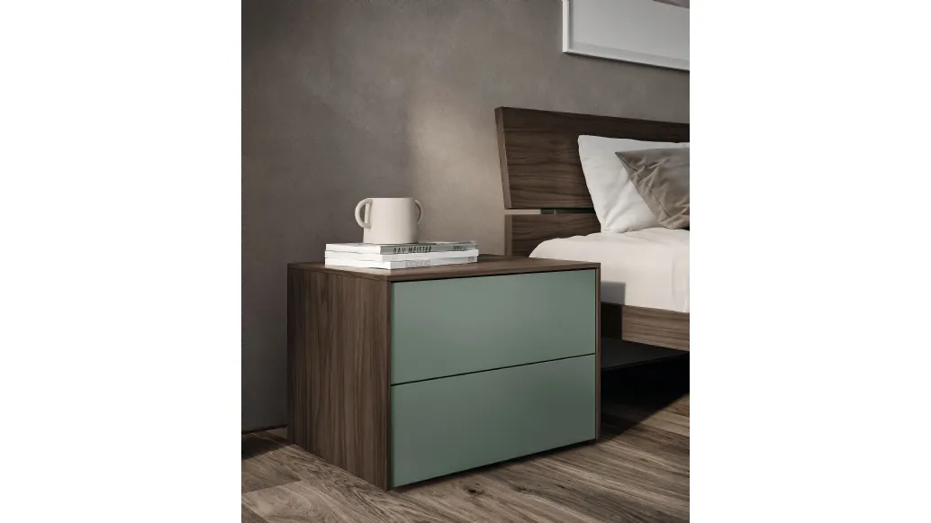 Bedside table Cap by Spagnol Mobili
