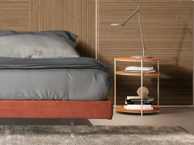 Polar bedside table in melamine and metal by Adok.
