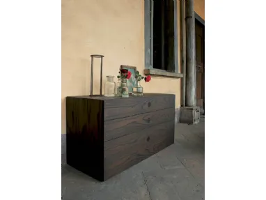 Feel chest of drawers in rust elm wood by Fimar