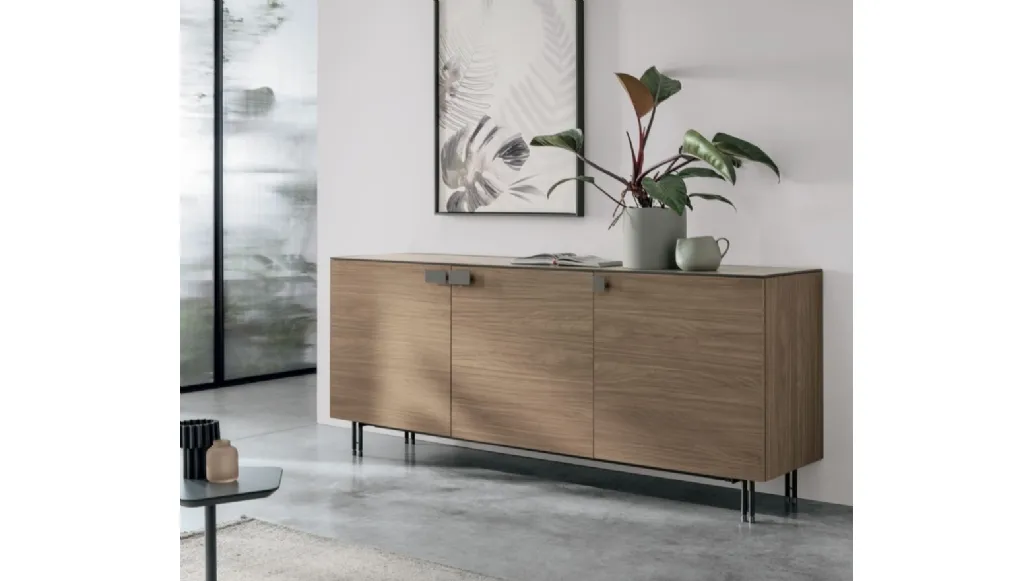 Tomasella's Basilea Walnut Amber Sideboard.