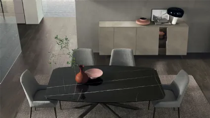 Lydia sideboard in light lime-based materic by Tomasella.