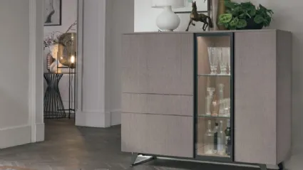 Vertical Metropolis C01 sideboard in sand oak by Tomasella.