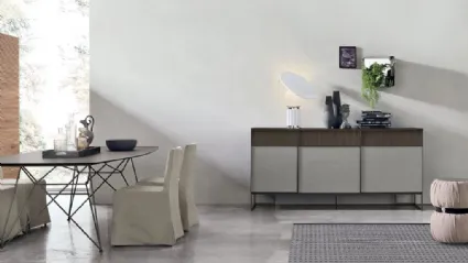 Vinci A04 sideboard with Piasentina textured finish by Tomasella.