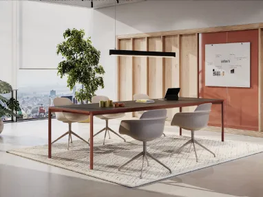 Folding table with a laminate top by Infiniti.