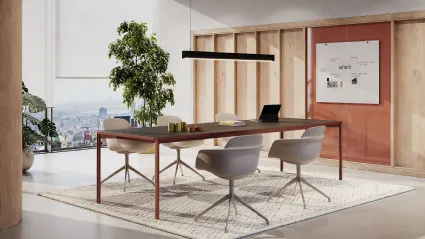 Folding table with a laminate top by Infiniti.