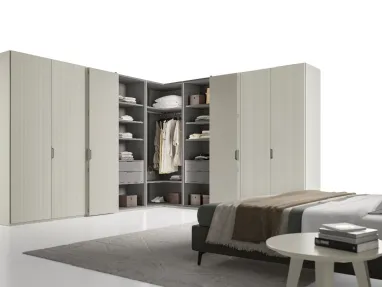 Ardecò Axel wardrobe with Salis book and Decor Riga by Spagnol Mobili.