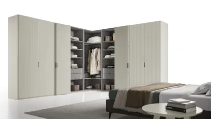 Ardecò Axel wardrobe with Salis book and Decor Riga by Spagnol Mobili.