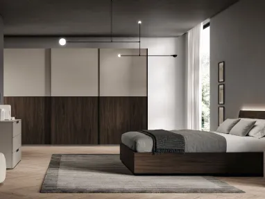 Ardecò Duo wardrobe in Cotto Walnut and Spagnol Mobili's Sand.
