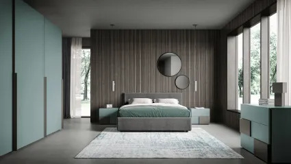 Ardecò Forma Giada Wardrobe in matte lacquered finish by Spagnol Mob