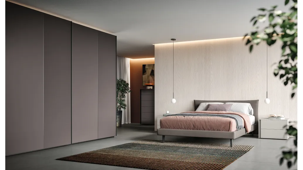 Ardecò Linear Graphite Wardrobe by Spagnol Mobili.