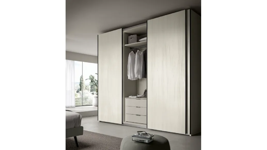 Ardecò Telaino Noce Sider Wardrobe by Spagnol Mob