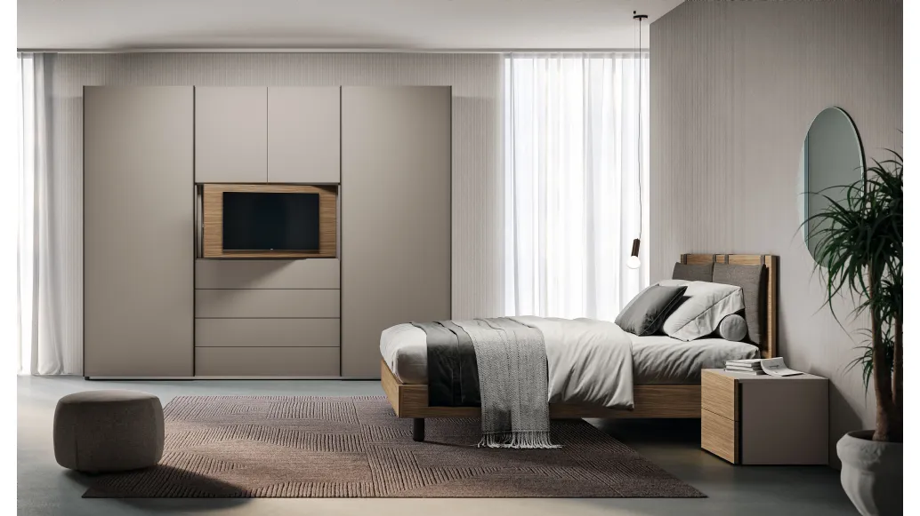 Ardecò Telaino Sand Wardrobe by Spagnol Mobili