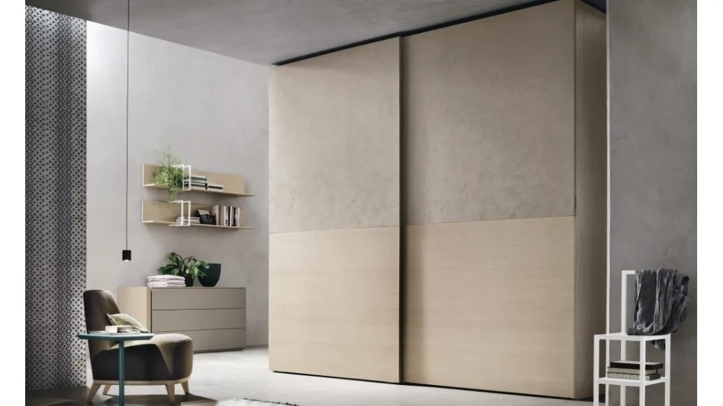 Double wardrobe with sliding door by Tomasella