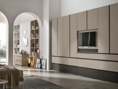 Wardrobe with hinged door Modula by Tomasella.