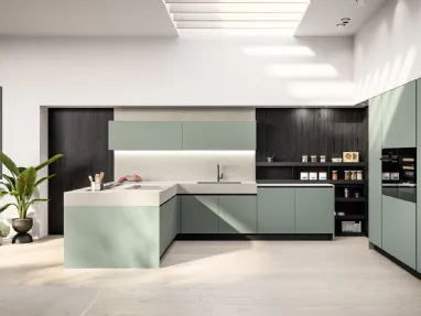 Modern kitchen with Cloe 05 peninsula by Arredo3