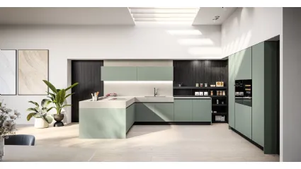 Modern kitchen with Cloe 05 peninsula by Arredo3