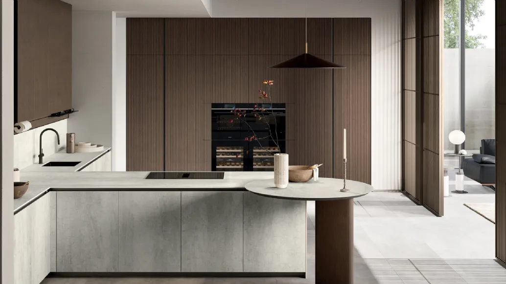 Modern Kitchen with Glass Peninsula 2|0 06 by Arredo3