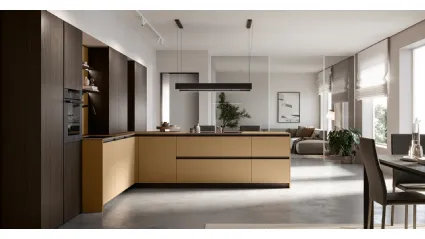 Modern kitchen with Kalì 10 peninsula by Arredo3