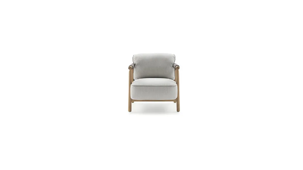 Nathy armchair in fabric and wood by Ditre Italia.