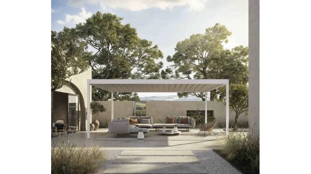 Butterfly Alba island pergola by Corradi.