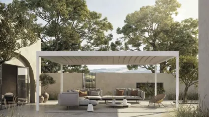 Butterfly Alba island pergola by Corradi.